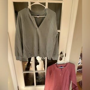 Lot of 2 womens henleys